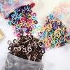 Gummiband Kinder Elastische Haarringe Mädchen Haarschmuck 100 Stück Haarbänder für Mädchen Bunt Nylon Scrunchie Haargummis