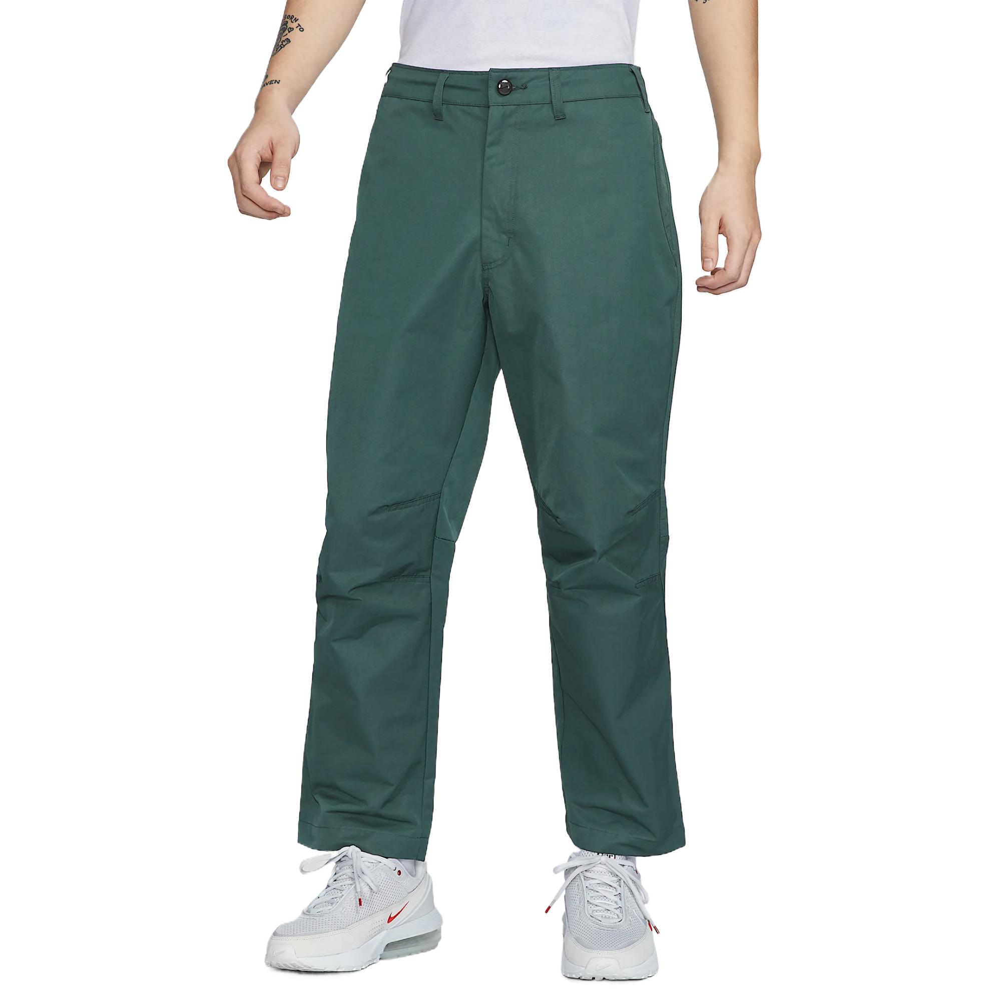 

Nike Comfortable Loose Fit Zipper Solid Color Casual Pants Men bottoms Green FZ0711-338 XL