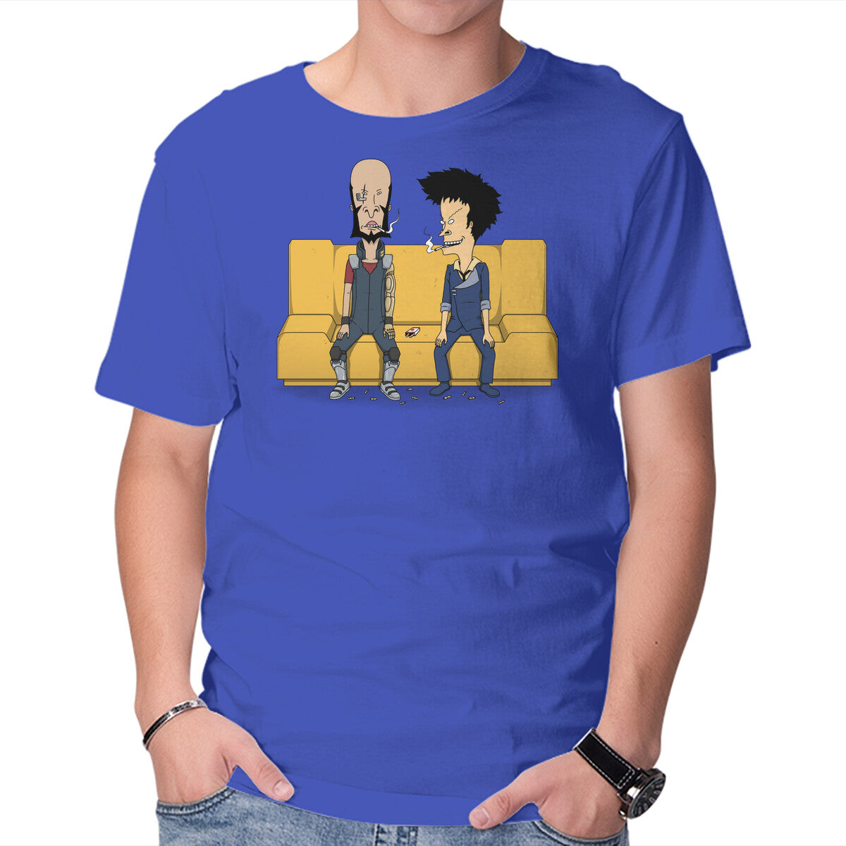 Unisex Crew Neck T-Shirt Stupid Space Cowboys Graphic Short Sleeve Casual Tee XXL