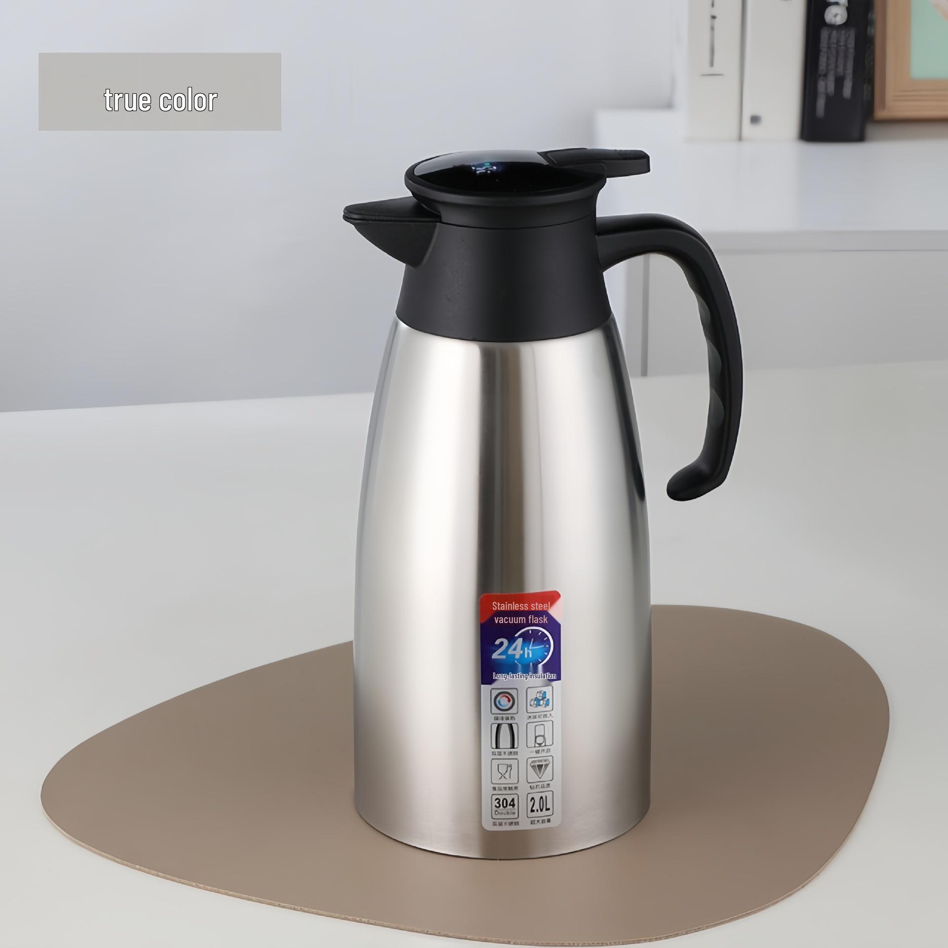 

Welcome Vacuum Temp Display Thermos: 304 Stainless Steel, Insulated, Large Capacity, Household Warm Pot, Hot Water Bottle Flask SUS201 Liner-24h Insulation