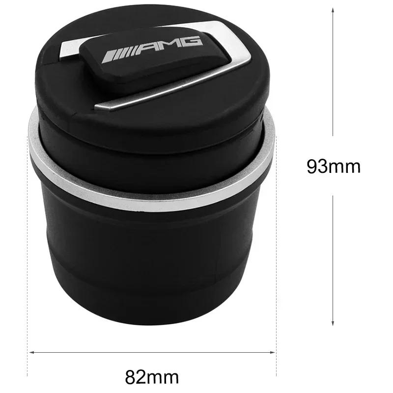 Hots  1 PCS Car Truck LED Cigarette Smoke Ashtray Blue LED Light Ashtray Box For Mercedes Benz AMG GLC GLE CLA GLA W205 W211 W21