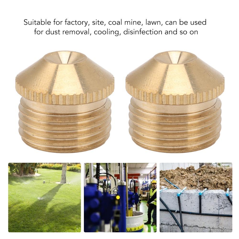5PCS Fine Mist Misting Nozzles Gold Fog Nozzles Durable Garden Mist Sprinkler  Lawn Watering G1/2