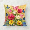1/4pcs Vibrant Summer Floral & Monarch Butterfly Throw Pillow Cover Home farmhouse outdoor decoration cushion cover
