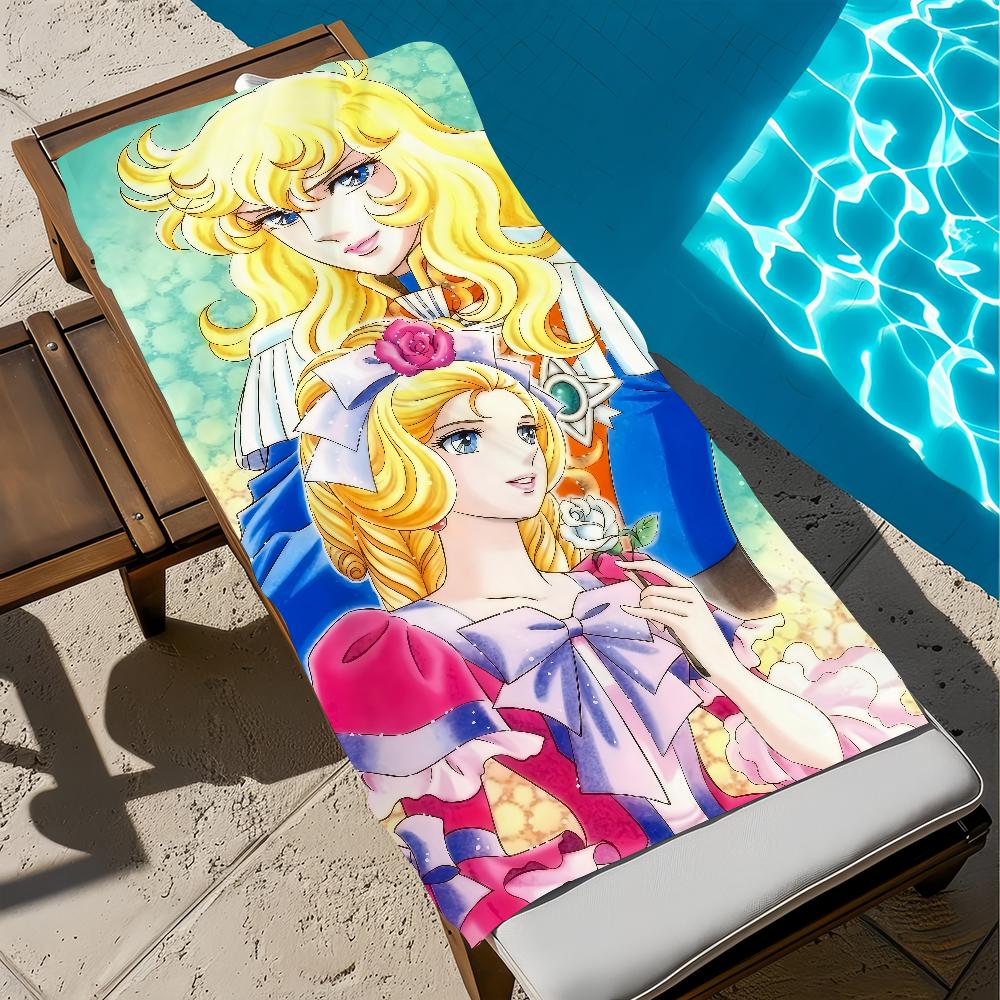 

anime manga The Rose of v-Versailles Lady Oscar soft Beach Towels Trip swim Pool bathing Towel Gym Spa home Decor Gift Holiday W40*H60(CM)