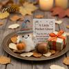 Handmade Wool Felt Ghost Little Pocket Ghost, Halloween Felted with Pumpkin, Mini Desk Ornament Plush Doll Inspirational Card, Emotional Support Gift