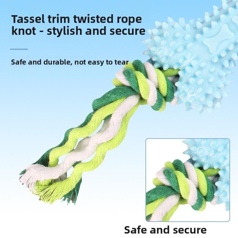 Haustierspielzeug Baumwollseil Knochenform, Verschleißfest, Zahnungs-Seilknoten-Training, Selbstunterhaltendes und Langweiliges Hundespielzeug-Set