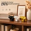 Decorative Desktop Accessories Mini Resin Elephant Figurine, Good Luck Statue Tabletop Decor, Compact Animal Figures for Study Small Ornament