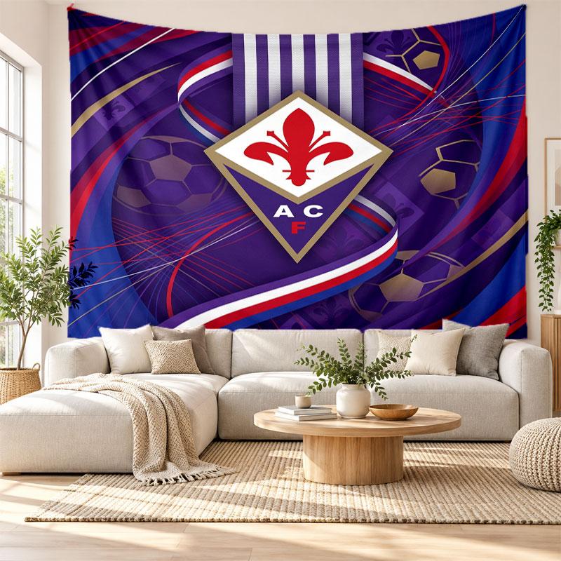 Fiorentina FC Wall Tapestry, Soft Fabric Wall Hanging, Decorative Backdrop For Bedroom Home Wall Art