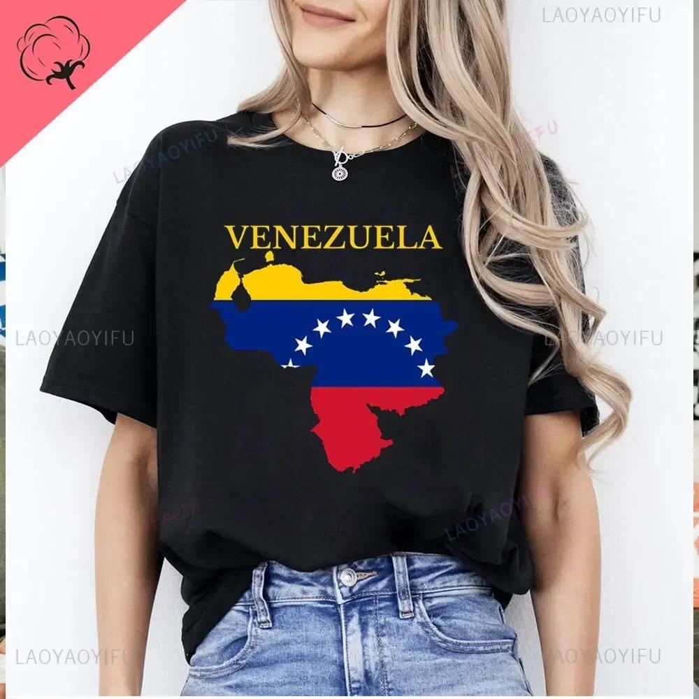 Venezuela Women T-Shirt Proud Venezuelan Venezuela Flag Unisex Streetwear High Quality Crew Neck Tshirt Short Sleeve Tops