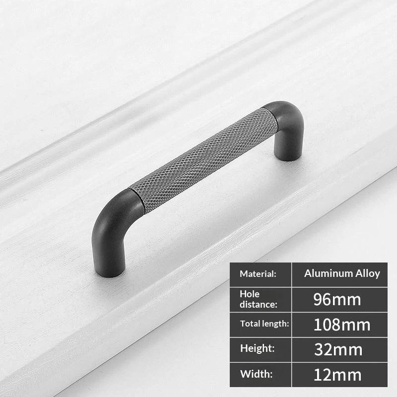 Butoane și Mânere din Aluminiu texturate/striate pentru Dulapuri și Sertare, Butoane pentru Dormitor, Accesorii Gri pentru Dulapuri