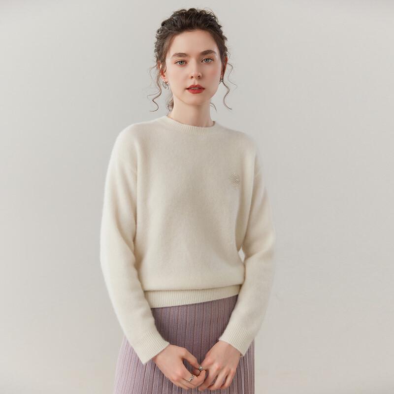 Fanzhen Women's Thickened Cashmere Blend Knit Sweater