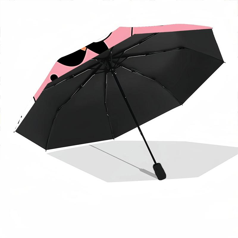 1pc Snowmen Pattern Automatic Folding Umbrella - 8-Rib Automatic Open/Close, Large Canopy Birthday Festival Gift yy251217095