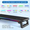 Schreibtisch-PC-Monitorständer Halterung Computerbildschirm Erhöhung Halter USB-HUB Mit RGB-Atmosphärenlampe Maus Tastatur Aufbewahrungs Organizer
