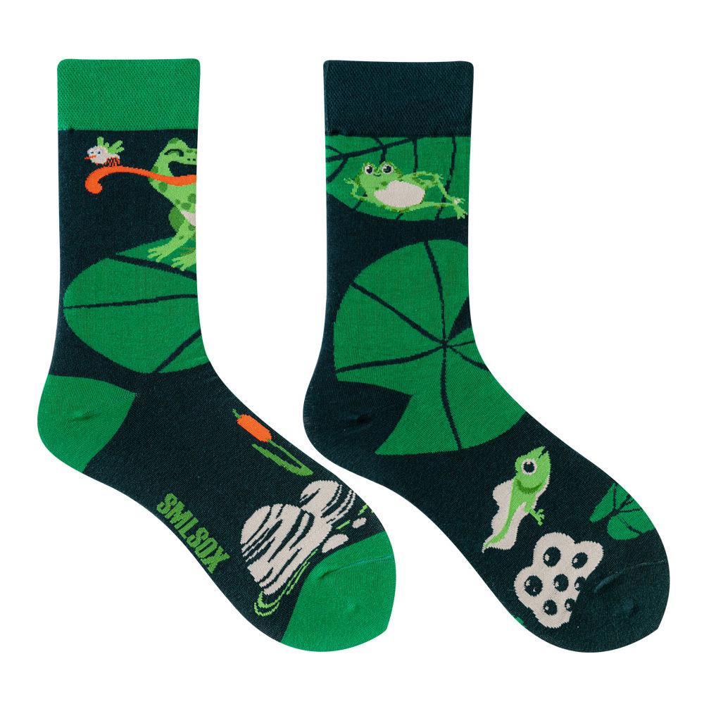 Calzini AB Asimmetrici Trendy Divertenti per Coppia Anatra Mandarina Colorati Calzini a Mezza Gamba SMLSOX
