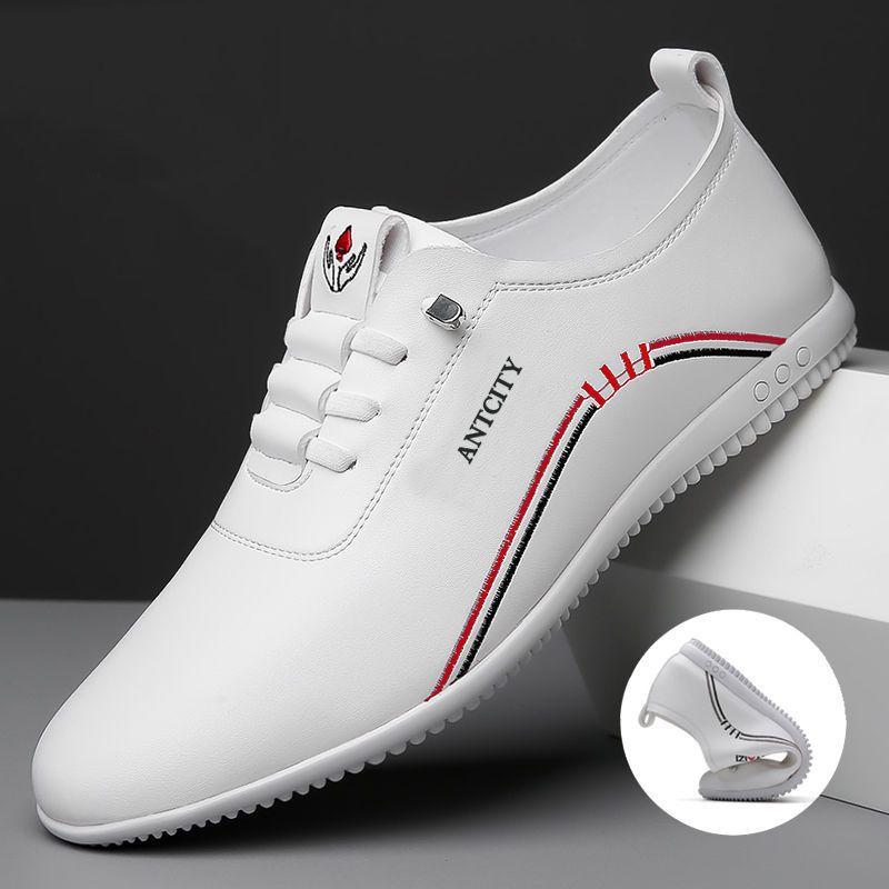 Men's leather shoes business casual breathable Doudou shoes non-slip soft-soled shoes
