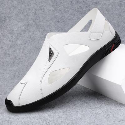 Fashion Summer Breathable Men's Sandals Hollow Mesh Hole Shoes Outdoor Non-slip Loafers Lightweight Sports Sandals Leisure Beach Shoes
