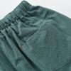Men's Loose Tie Cotton Linen Casual Pants Elastic Waist Beach Pants Linen Cropped Pants
