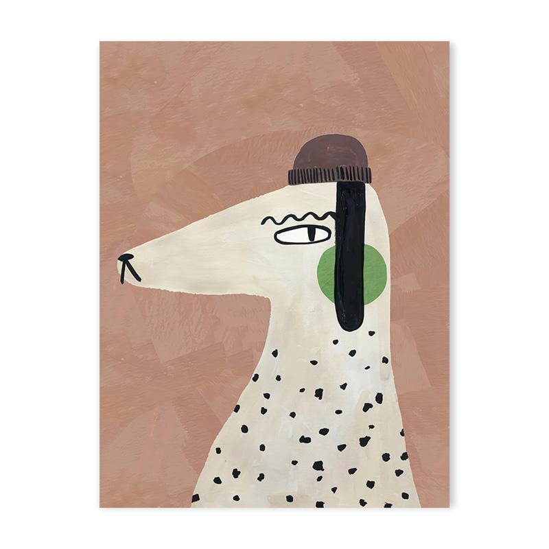 Animal Poster Dog Rabbit Bear Leopard Flower Decoration Wall Art Canvas Suitable for Baby Room Bedroom