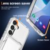 For Samsung Galaxy S25 Clear Case PC+TPU Phone Cover Card Holder Kickstand