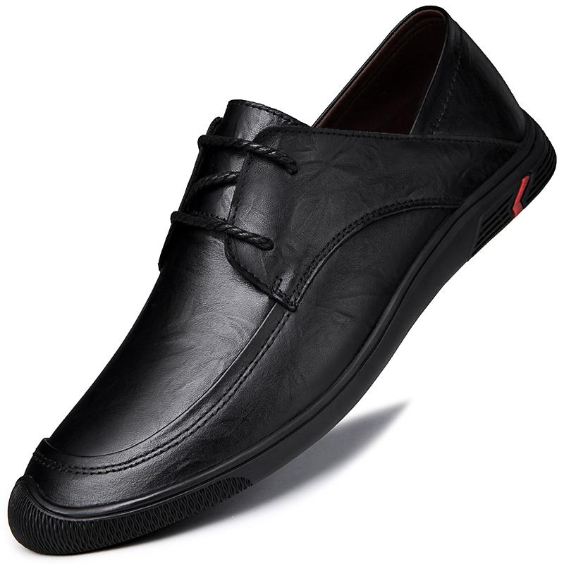 

Мода 2024 осень новый люксовый бренд черная кожаная мужская повседневная обувь модные мужские мокасины дышащие слипоны для вождения 44 чёрный
