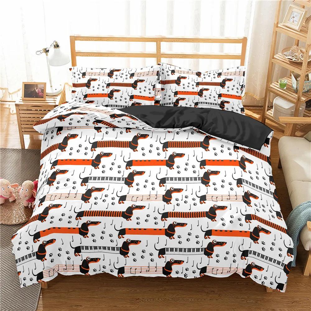 Black And White Milk Pattern Bedding Set Simple Style Soft And Comfortable Duvet Cover Set 3-Piece Children's Duvet Cover Set