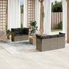 VidaXL Garden Lounge Set 6 Pcs with Grey Cushions Wicker 3223484