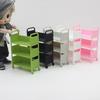 1Pcs 1:12 Dollhouse Miniature Trolley Dining Cart With Wheels Model Storage Display Shelf Bookshelf Furniture Model Decor Toy