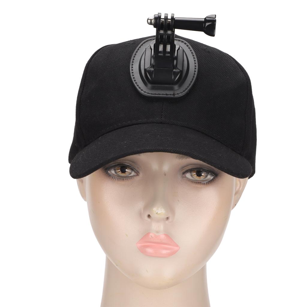 Sports Camera Hat Hands Free Soft Lightweight Black Action Camera Mount Hat for Hero Series
