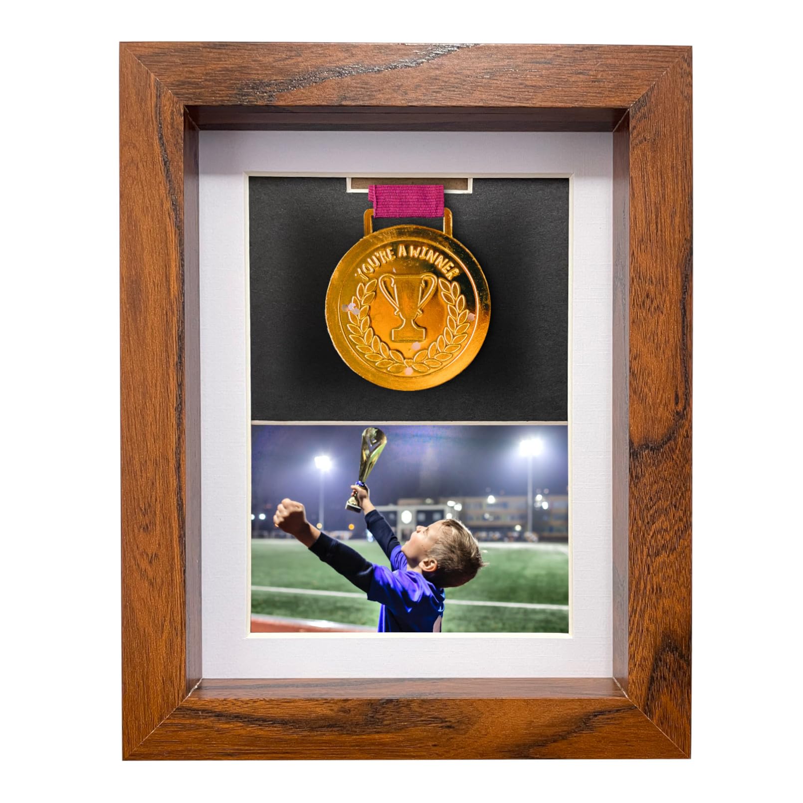 

heizi Medal, Certificate, Photo Frame, Display Case, Medal Holder, Certificate, Photo Frame (Fits Medals and Large Photos, Vertical)