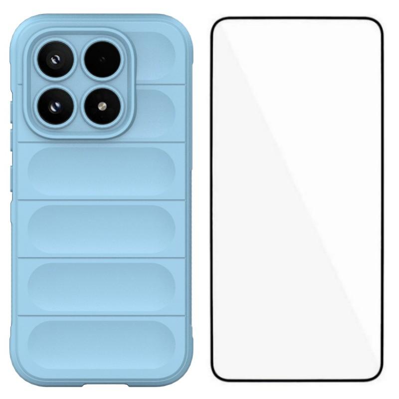 

For Xiaomi 17 TPU Case WANLONFENG HD Series Anti Slip Phone Cover with Tempered Glass