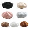 Keep Warm Women Berets Plush Octagonal Hat Elegant Painter Caps  Winter