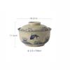 Japanese Ceramic with Lid Soup Ramen Bowl Dessert Snack Large Capacity Service Bowls Restaurant Tableware