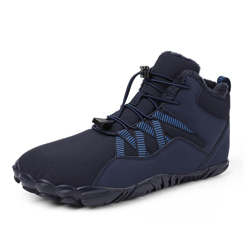 Men's Winter Non-slip Lace-up Cotton Snow Boots, Mid-top Sport Style, Couple's Edition.