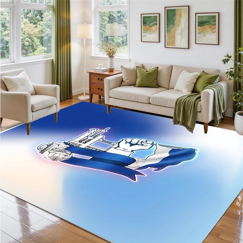 hertha bsc FC Design Crystal Velvet Rug Soft Decorative Mat for Bedroom Entrance