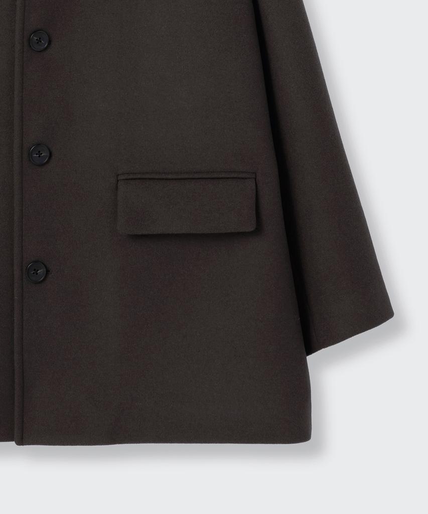 Musinsa Standard Wool Blend Oversized Car Coat [Gunmetal]