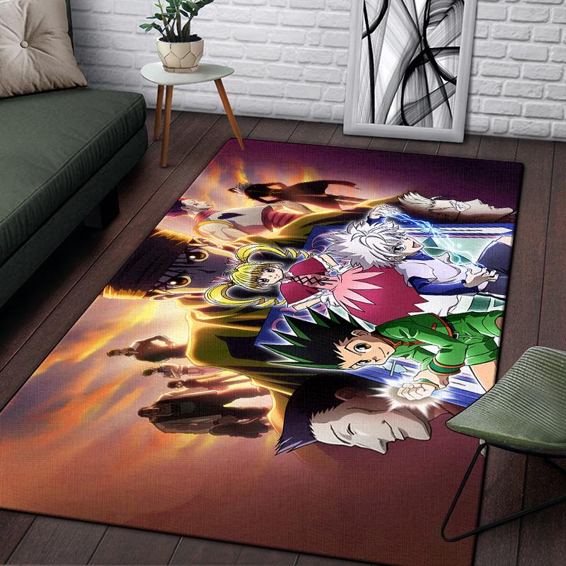 Hunter X Hunter Carpet for Living Room,Soft Flannel Rug for Bedroom ,Anti-Slip  BATHROOM Mat,  Baby Play Mat, Kitchen Mat