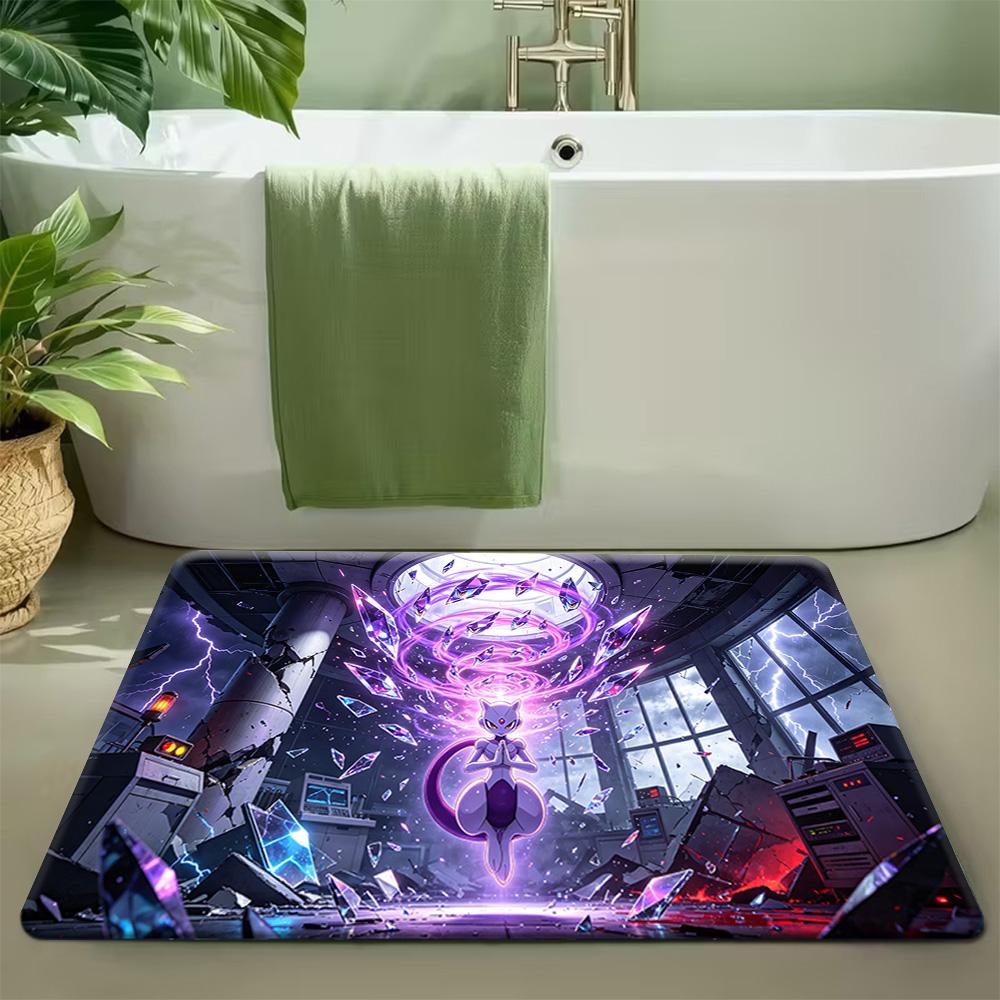 Pokemon Ice Cave Skating Adventure Print Non-Slip Floor Mat Doormat 40cm x 60cm