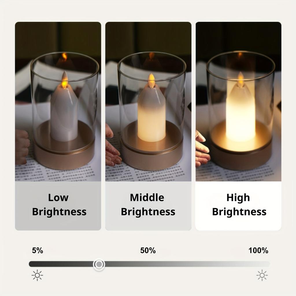 Magic Crystal Motion Sensor LED Candle Lamp with Hand Control Motion-Activated Touchless Operation