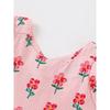 24-Year-Old Girl's Summer Pink Floral Baby Dress, Summer Princess Dress for 3-6 Year Old Children, Children's Dress