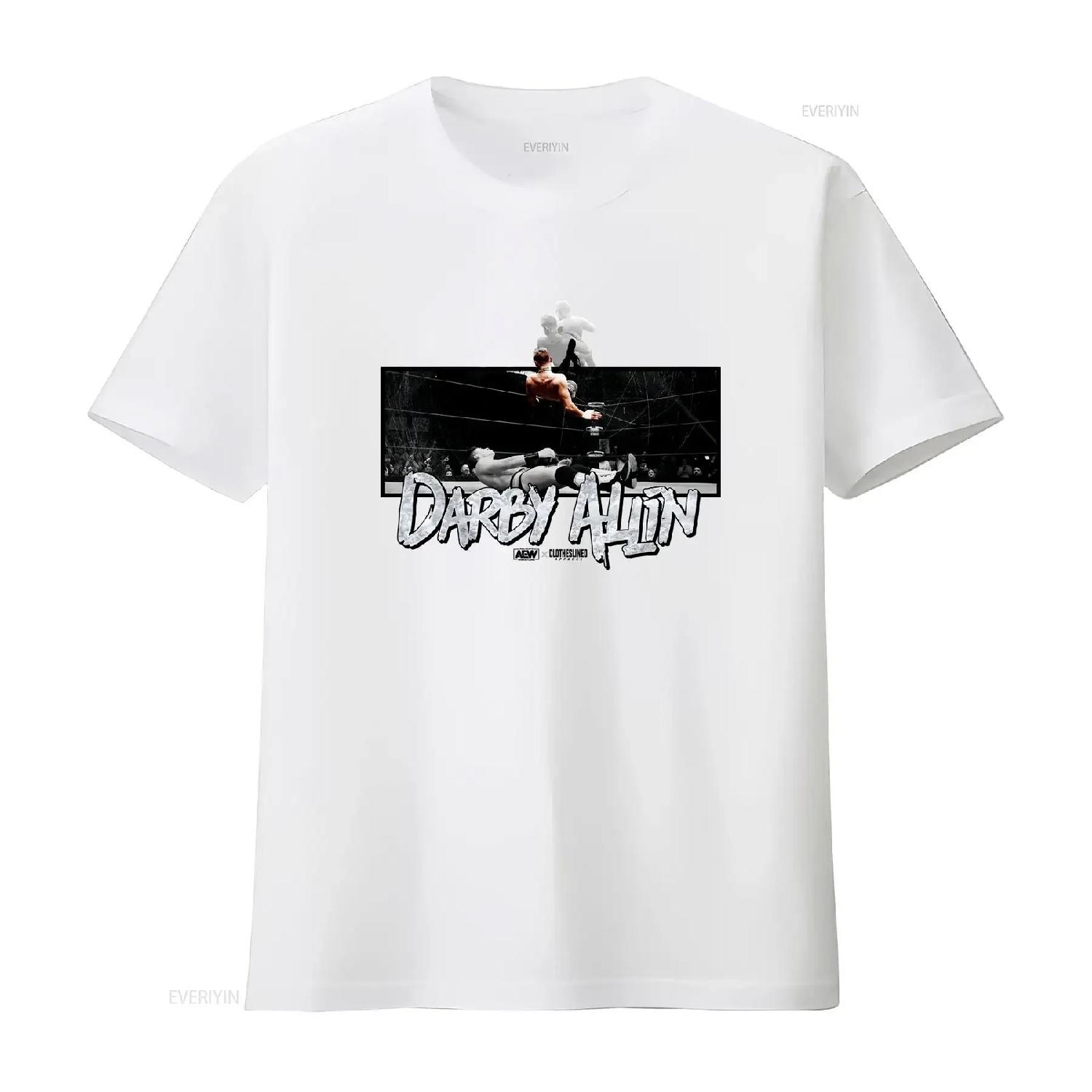 Darby Allin Legacy AEW x Clotheslined Apparel T shirt Official vintage Washed fashion Versatile Soft designer clothes Slightly S