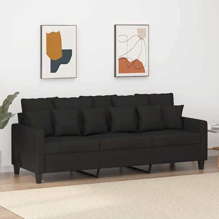 VidaXL Canapé à 3 Places, Siège avec Accoudoirs et Dossier Rembourrés, Meuble de Salon Salle de Séjour Intérieur, Moderne, 359279