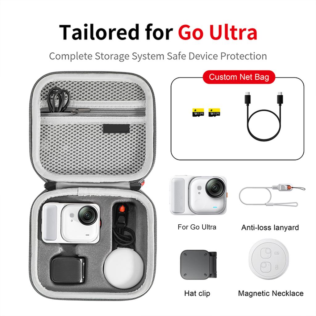 For Insta360 Go Ultra Portable Storage Bag Anti-Scrach Dustproof Protective Case Outdoors Tavel Handbag Camera Case Bag