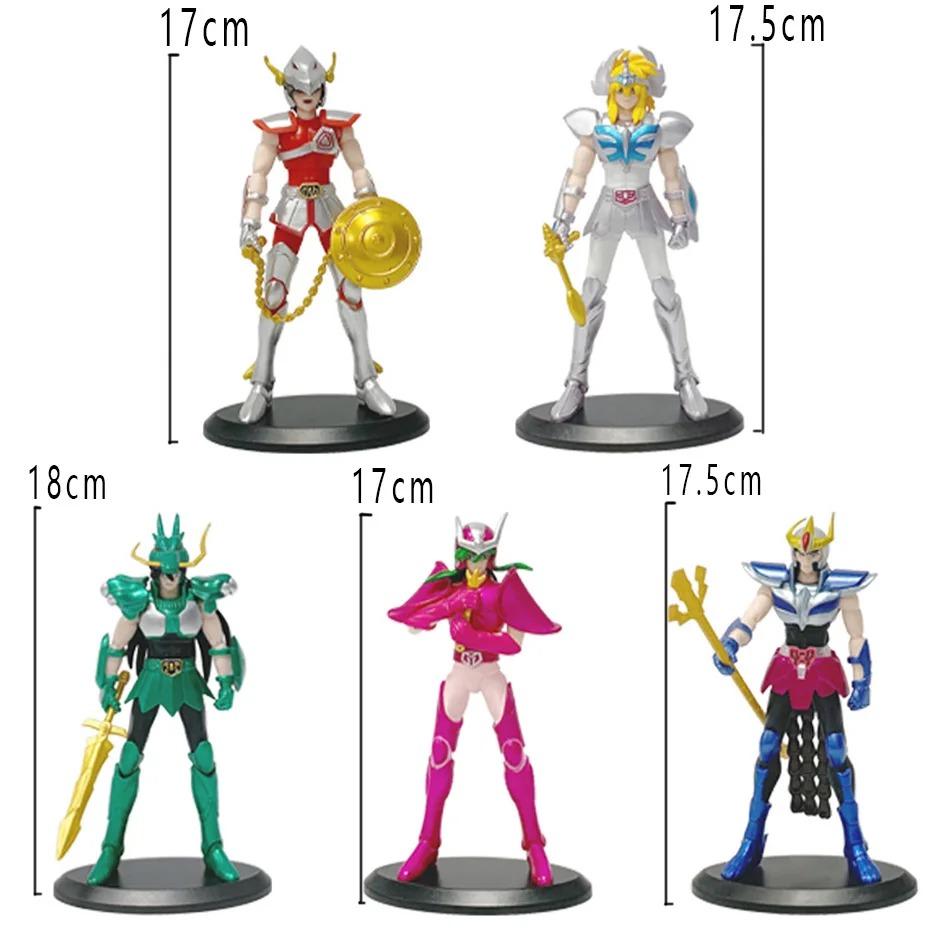 19Cm Anime Figure Phoenix Ikki Hyoga Seiya Shiryu Standing Armor Model Children'S Toys Pvc Box Desktop Collection Decoration
