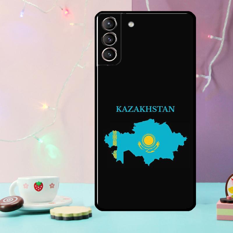 Kazakhstan Flag Phone Case For Samsung Galaxy S24 S25 Ultra S21 S22 S23 Ultra S9 S10 S20 Plus S25 FE Cover