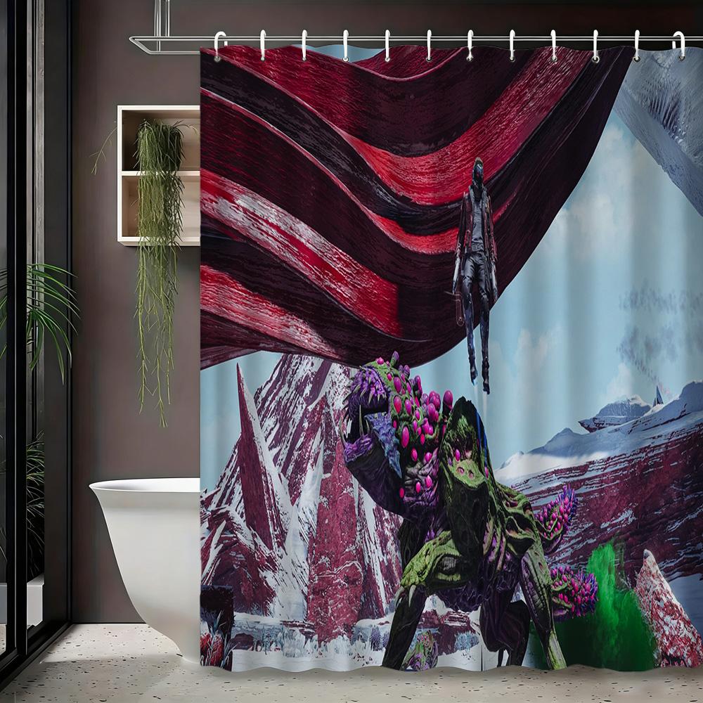 Spider-Man Urban Cityscape Waterproof Shower Curtain For Superhero Bathroom Decor