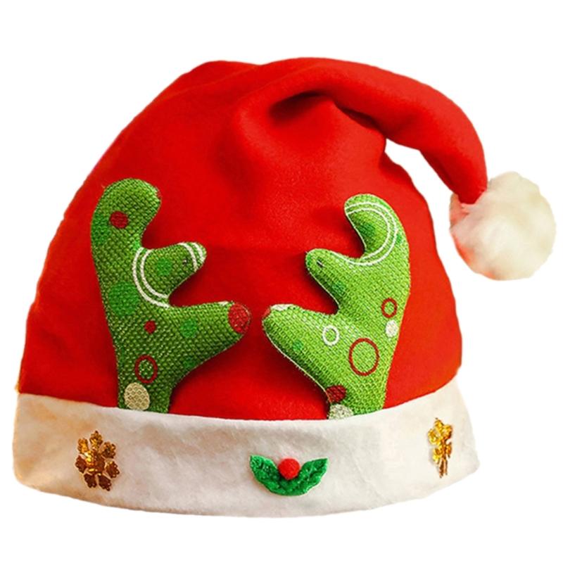 Sequined Christmas Party Santa Hat for Children Adult Pointed Caps Family Gathering Santa Hat Festival Props Headpiece