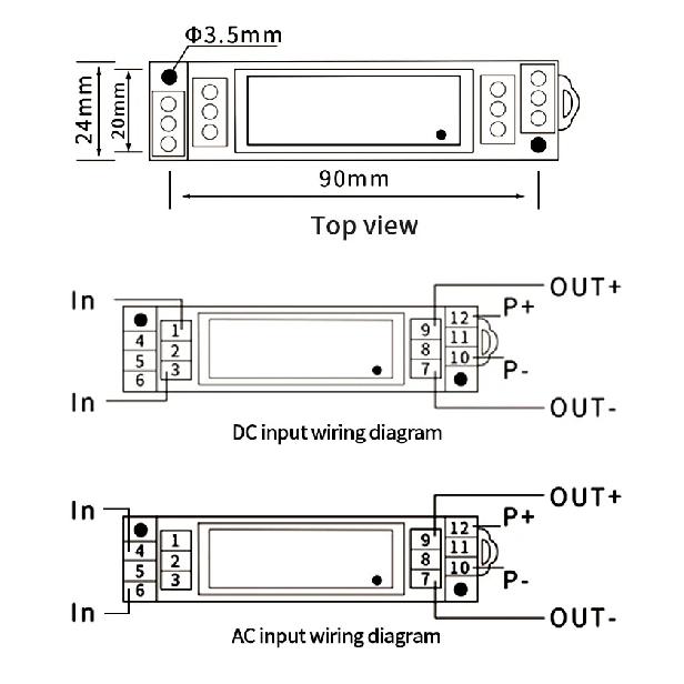 AC DC 0-1000V Voltage Transmitter to 4-20mA 0-10V 0-5V RS485 Voltage Sensor DC24V 0-100V 0-200V 0-500V Voltage Transducer