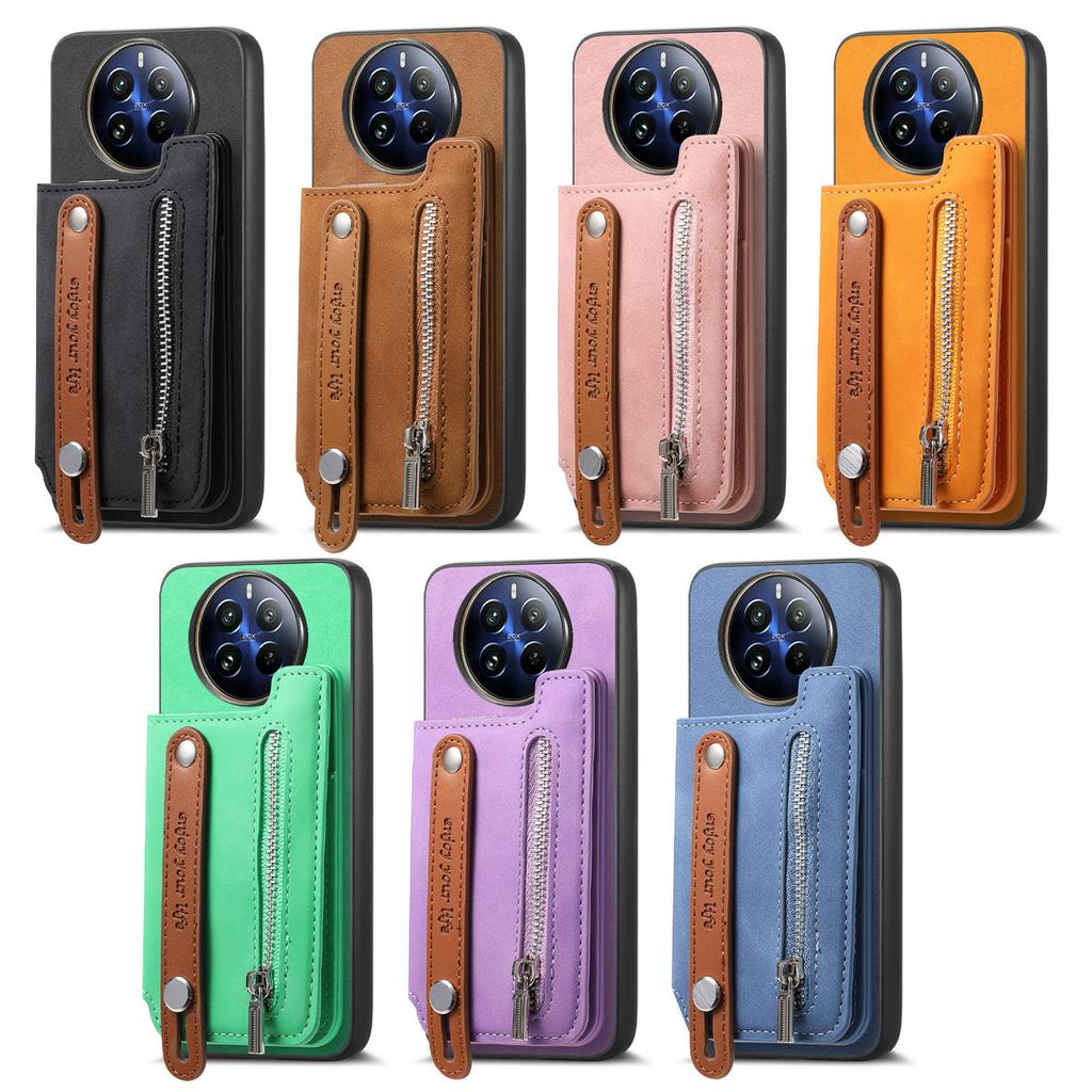 2 in 1 Detachable Magnetic Cards Solt Zipper Wallet Leather Wristband Case For OPPO Reno 13 Pro 5G 12 11F 11 A58 A78 Bag Cover