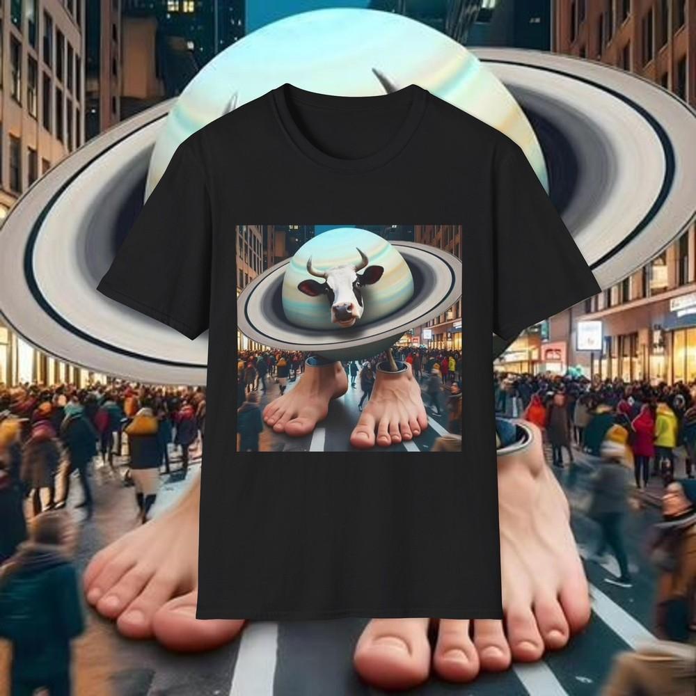 Vaca Saturna Saturnita Italian Brainrot Meme Unisex Softstyle T-Shirt Top Tee Unisex T-Shirt XXL