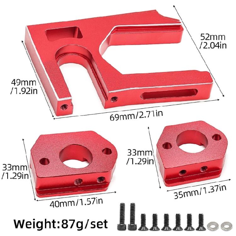 Motor Seats for 1/8 Model Car Performances Easy to Install 6061 Aluminum Motor Holder Motor Mount